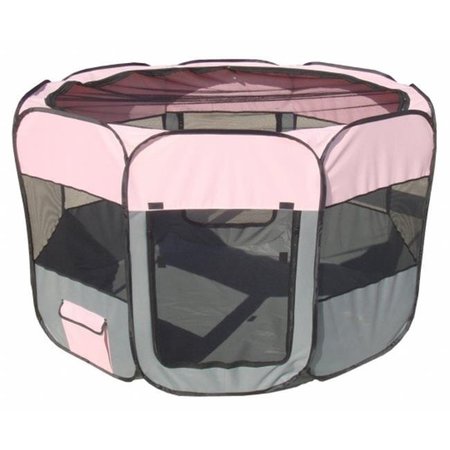 PET LIFE LLC Pet Life LLC 1PPGYPLG All-Terrain' Lightweight Easy Folding Wire-Framed Collapsible Travel Pet Playpen 1PPGYPLG